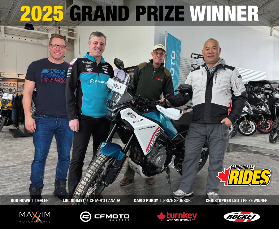 Cannonball rides Grand Prize 